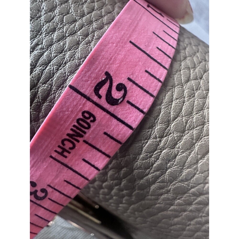 Classic Pebbled Leather Crossbody Mini Bag in Light Gray - Picture 9 of 11